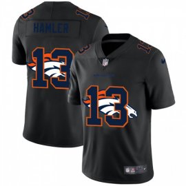 Denver Broncos #13 KJ Hamler Mens Nike Team Logo Dual Overlap Limited NFL Jersey Black