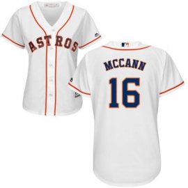 Houston Astros #16 Brian McCann White Home Womens Stitched MLB Jersey