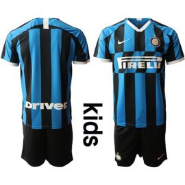 Inter Milan Blank Home Kid Soccer Club Jersey