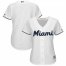 Miami Marlins White Majestic Womens Home 2019 Official Cool Base Stitched MLB Jersey
