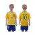 Brazil #10 Ronaldinho Home Kid Soccer Country Jersey