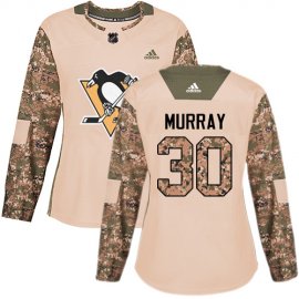 Adidas Pittsburgh Penguins #30 Matt Murray Camo Authentic 2017 Veterans Day Womens Stitched NHL Jersey