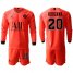Paris Saint-Germain #20 Kurzawa Red Jordan Long Sleeves Soccer Club Jersey