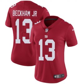Nike New York Giants #13 Odell Beckham Jr Red Alternate Womens Stitched NFL Vapor Untouchable Limited Jersey