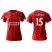 Womens Liverpool #15 Sturridge Red Home Soccer Club Jersey