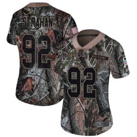 Nike New York Giants #92 Michael Strahan Camo Womens Stitched NFL Limited Rush Realtree Jersey