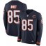 Nike Chicago Bears #85 Cole Kmet Navy Blue Team Color Mens Stitched NFL Limited Therma Long Sleeve Jersey