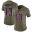 Nike New England Patriots #13 Phillip Dorsett Olive Womens Stitched NFL Limited 2017 Salute to Service Jersey