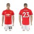 Manchester United #23 Shaw Red Home Soccer Club Jersey