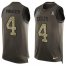Nike Indianapolis Colts #4 Adam Vinatieri Green Mens Stitched NFL Limited Salute To Service Tank Top Jersey