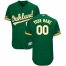 Mens Oakland Athletics Majestic Kelly Green Alternate Flex Base Authentic Collection Custom Jersey