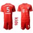 Bayern Munchen #5 Hummels Home Kid Soccer Club Jersey