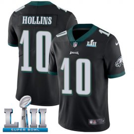 Nike Philadelphia Eagles #10 Mack Hollins Black Alternate Super Bowl LII Mens Stitched NFL Vapor Untouchable Limited Jersey