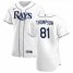 Tampa Bay Rays #81 Ryan Thompson Mens Nike White Home 2020 Authentic Player MLB Jersey