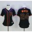 San Francisco Giants #24 Willie Mays Black Alternate Womens Stitched MLB Jersey