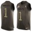 Nike Kansas City Chiefs #1 Leon Sandcastle Green Mens Stitched NFL Limited Salute To Service Tank Top Jersey