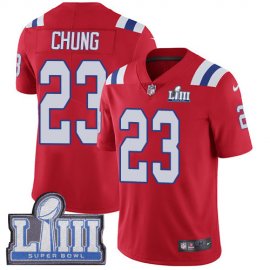 Nike New England Patriots #23 Patrick Chung Red Alternate Super Bowl LIII Bound Mens Stitched NFL Vapor Untouchable Limited Jersey