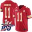 Nike Kansas City Chiefs #11 Demarcus Robinson Red Super Bowl LIV 2020 Team Color Mens Stitched NFL 100th Season Vapor Untouchable Limited Jersey