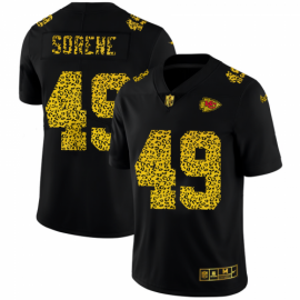 Kansas City Chiefs #49 Daniel Sorensen Mens Nike Leopard Print Fashion Vapor Limited NFL Jersey Black