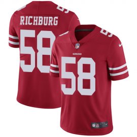 Nike San Francisco 49ers #58 Weston Richburg Red Team Color Mens Stitched NFL Vapor Untouchable Limited Jersey