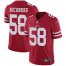 Nike San Francisco 49ers #58 Weston Richburg Red Team Color Mens Stitched NFL Vapor Untouchable Limited Jersey
