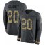 Nike Minnesota Vikings #20 Jeff Gladney Anthracite Salute to Service Mens Stitched NFL Limited Therma Long Sleeve Jersey