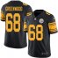 Nike Pittsburgh Steelers #68 L.C. Greenwood Black Mens Stitched NFL Limited Rush Jersey