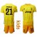 Juventus #21 Pinsoglio Yellow Goalkeeper Kid Soccer Club Jersey