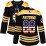 Adidas Boston Bruins #88 David Pastrnak Black Home Authentic USA Flag Womens Stitched NHL Jersey