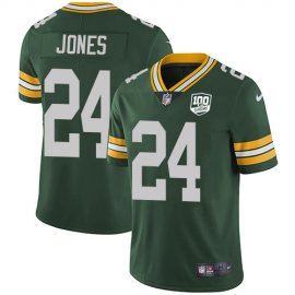 Nike Green Bay Packers #24 Josh Jones Green Team Color Mens 100th Season Stitched NFL Vapor Untouchable Limited Jersey