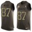 Nike Kansas City Chiefs #87 Travis Kelce Green Mens Stitched NFL Limited Salute To Service Tank Top Jersey