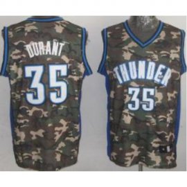 Oklahoma City Thunder 35 Kevin Durant Camo Revolution 30 Swingman NBA Jersey Cheap