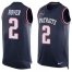 Nike New England Patriots #2 Brian Hoyer Navy Blue Team Color Mens Stitched NFL Limited Tank Top Jersey