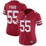 Nike San Francisco 49ers #55 Dee Ford Red Team Color Womens Stitched NFL Vapor Untouchable Limited Jersey