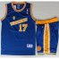 Golden State Warriors 17 Chris Mullin Blue Hardwood Classics NBA Jerseys Shorts Suits