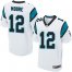 Nike Carolina Panthers #12 DJ Moore White Mens Stitched NFL Elite Jersey