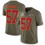 Nike Kansas City Chiefs #57 Alex Okafor Olive Youth Super Bowl LV Bound Stitched NFL Limited 2017 Salute To Service Jersey