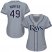 Tampa Bay Rays #49 Tommy Hunter Grey Road Womens Stitched MLB Jersey