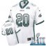 Nike Philadelphia Eagles #20 Brian Dawkins White Super Bowl LII Mens Stitched NFL Elite Drift Fashion Jersey