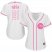 Chicago Cubs #21 Sammy Sosa White/Pink Fashion Womens Stitched MLB Jersey