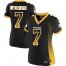 Nike Pittsburgh Steelers #7 Ben Roethlisberger Black Team Color Womens Stitched NFL Elite Drift Fashion Jersey