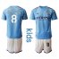 Manchester City #8 Gundogan Home Kid Soccer Club Jersey