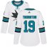 Adidas San Jose Sharks #19 Joe Thornton White Road Authentic Womens Stitched NHL Jersey
