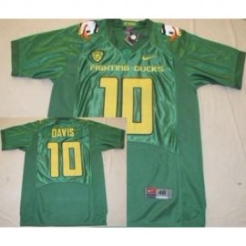 Oregon Ducks 10 D J Davis Green Fighting NCAA Football Jerseys