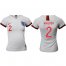 Womens England #2 Walker Home Soccer Country Jersey