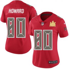 Nike Tampa Bay Buccaneers #80 O. J. Howard Red Womens Super Bowl LV Champions Patch Stitched NFL Limited Rush Jersey