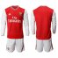 Arsenal Blank Red Home Long Sleeves Soccer Club Jersey
