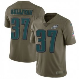 Nike Philadelphia Eagles #37 Tre Sullivan Olive Mens Stitched NFL Limited 2017 Salute To Service Jersey