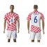 Croatia #6 Lovren Home Soccer Country Jersey