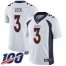 Nike Denver Broncos #3 Drew Lock White Youth Stitched NFL 100th Season Vapor Limited Jersey